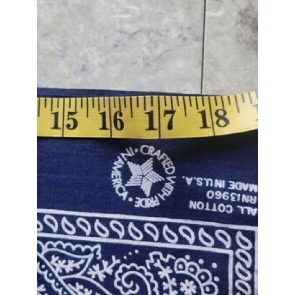 Set of Paisley Bandanas with Beaded scarf w Tassel Accent - White, Navy, Fuchsia - Picture 4 of 7